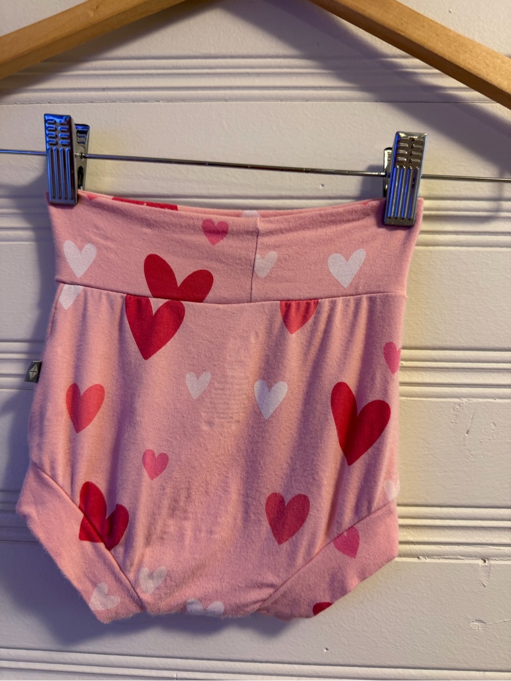 Kyte Baby Pink Heart Bubble Shorts Bloomers Bamboo Size 18-24 Months